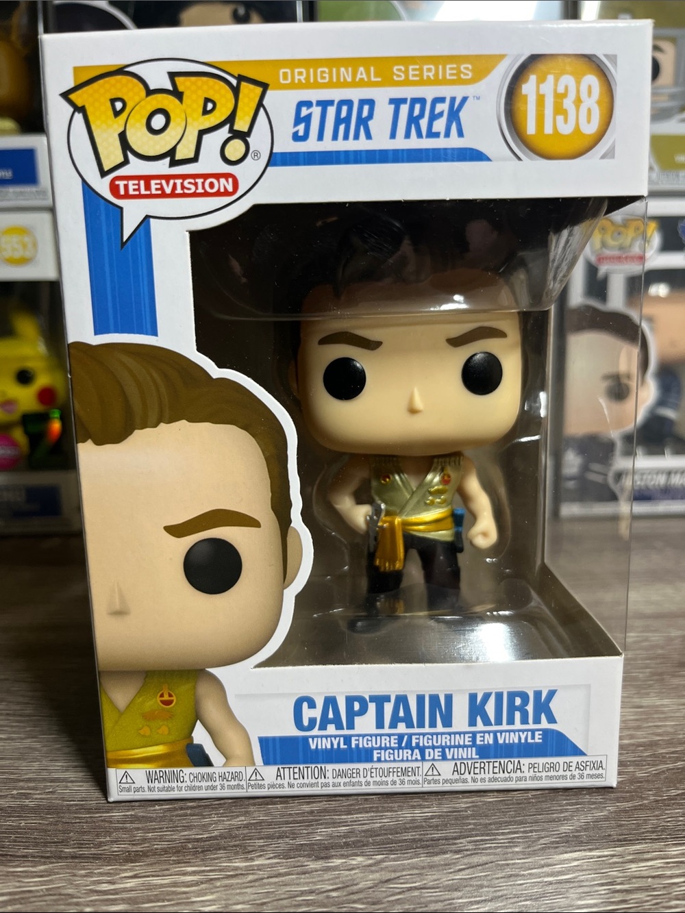 Funko Pop! Star Trek Captain Kirk Green and Gold Vinyl Figure #1138